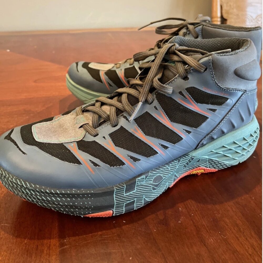 Hoka Speedgoat Mid 2 WP Stormy Weather Waterproof Hiking Sneakers Mens Size 9.5 - Picture 6 of 10